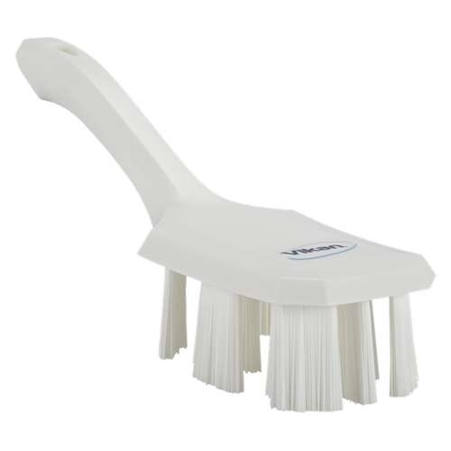 Perie UST cu maner scurt si peri duri 260 mm. roz - Vikan alb 