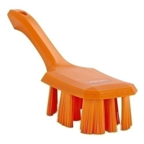 Perie UST cu maner scurt si peri duri 260 mm. roz - Vikan portocalie 