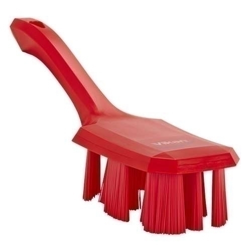 Perie UST cu maner scurt si peri duri 260 mm. roz - Vikan rosu 