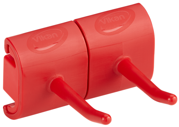 Suport perete (carlig) Hygienic 2 produse 82 mm, roz - Vikan rosu 