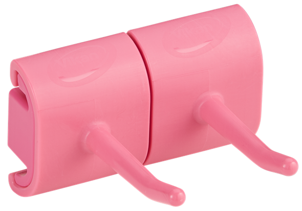 Suport perete (carlig) Hygienic 2 produse 82 mm, roz - Vikan