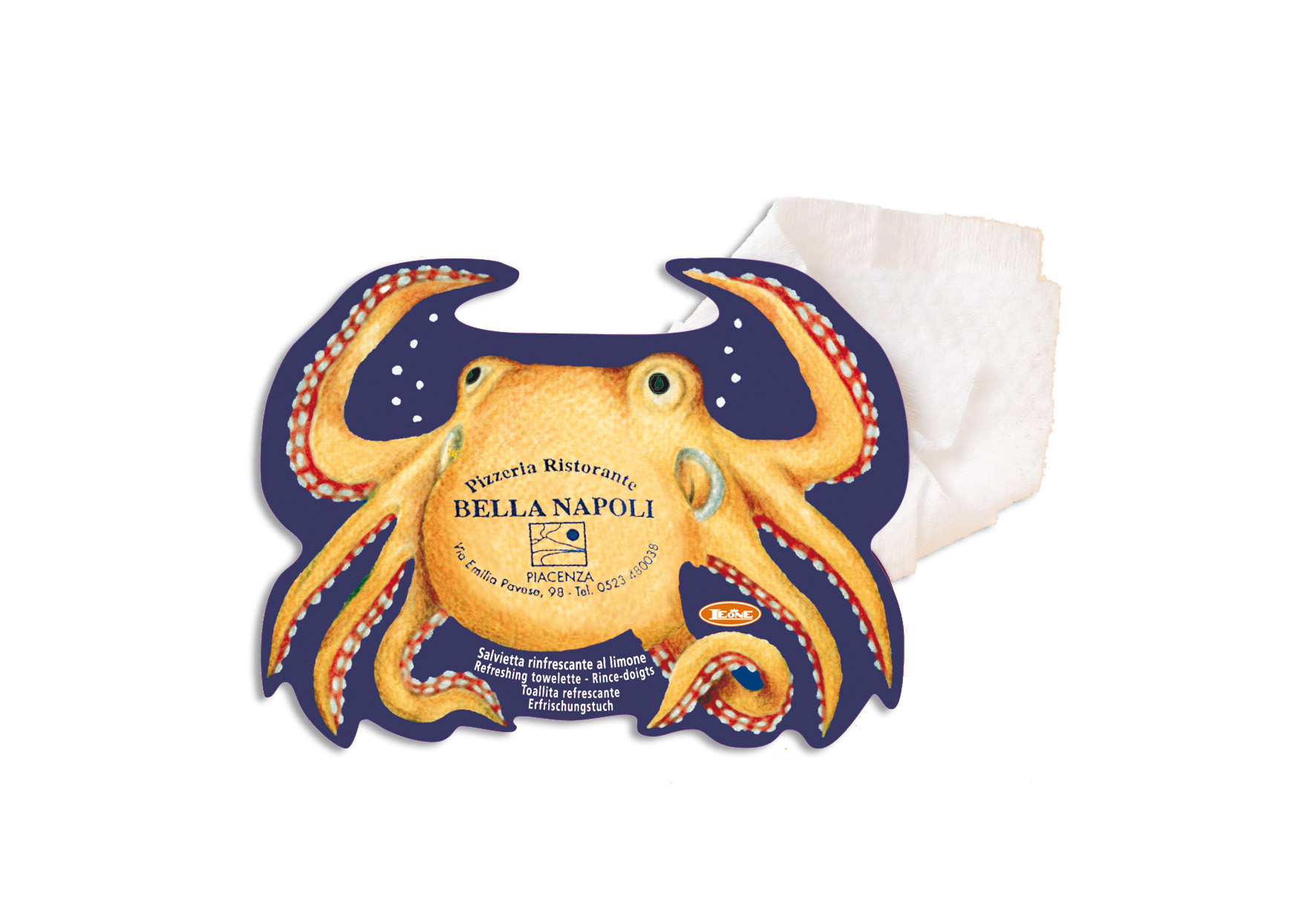 Servetele umede Caracatita, 11 x 7cm, 500 buc - Leone