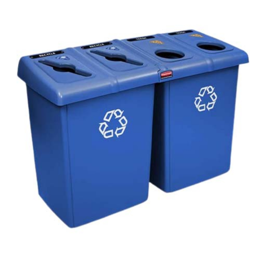 Statie reciclare deseuri Glutton 348 L, albastra - Rubbermaid