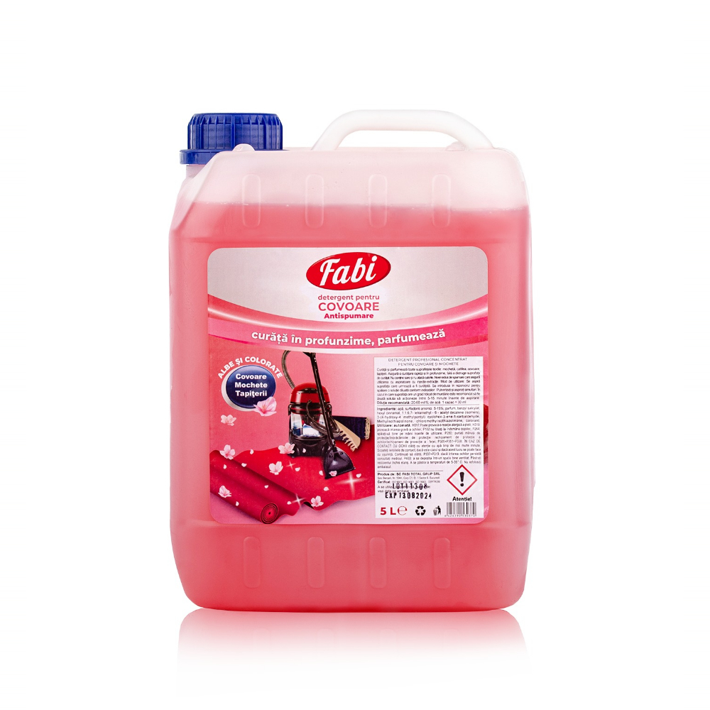 Detergent profesional pentru covor si mocheta, injectie-extractie, 5 l - Fabi