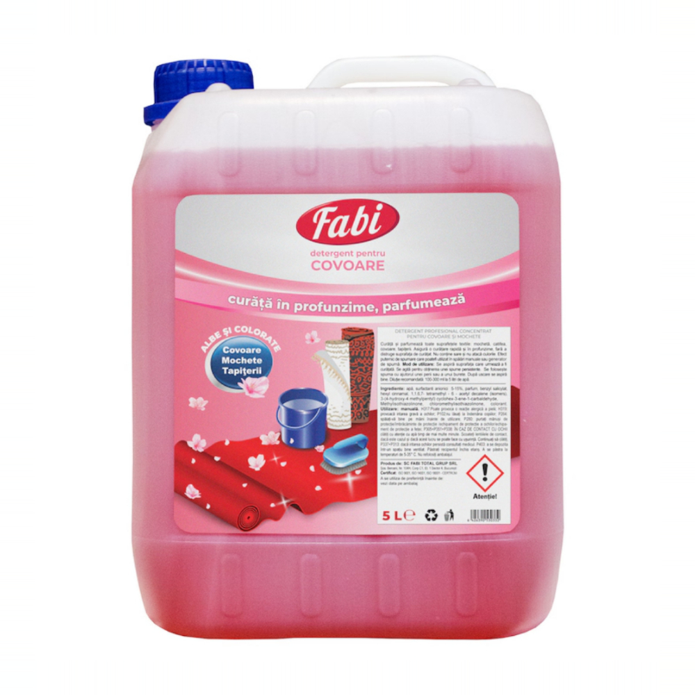 Detergent profesional pentru covor si mocheta, 5 L - Fabi