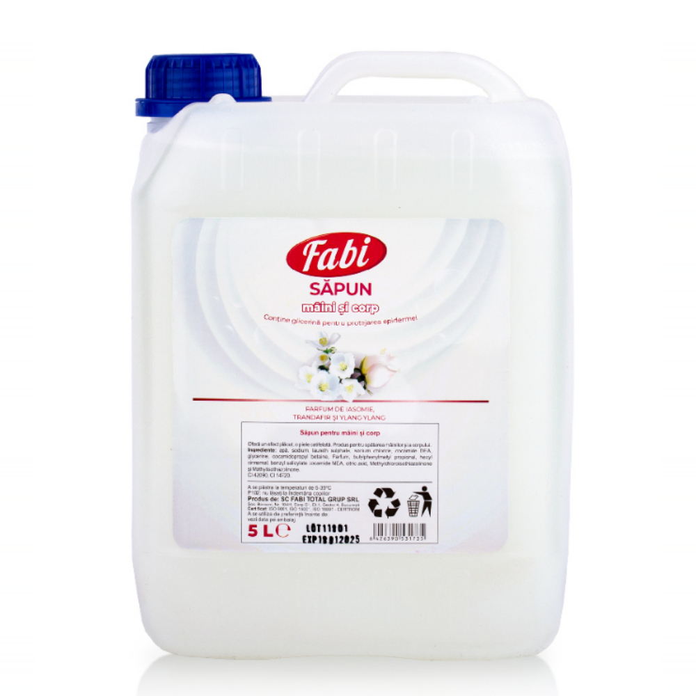 Sapun lichid alb, 5 L - Fabi