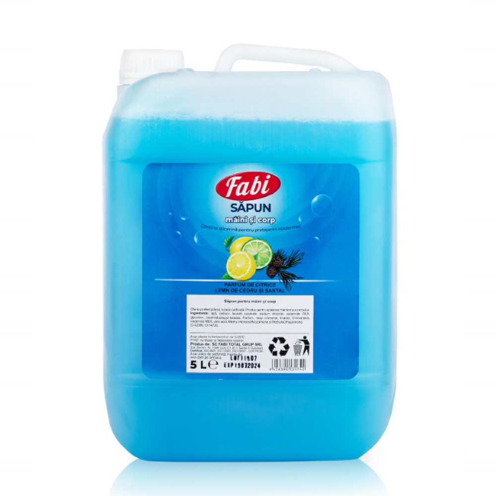Sapun lichid albastru, 5 L - Fabi
