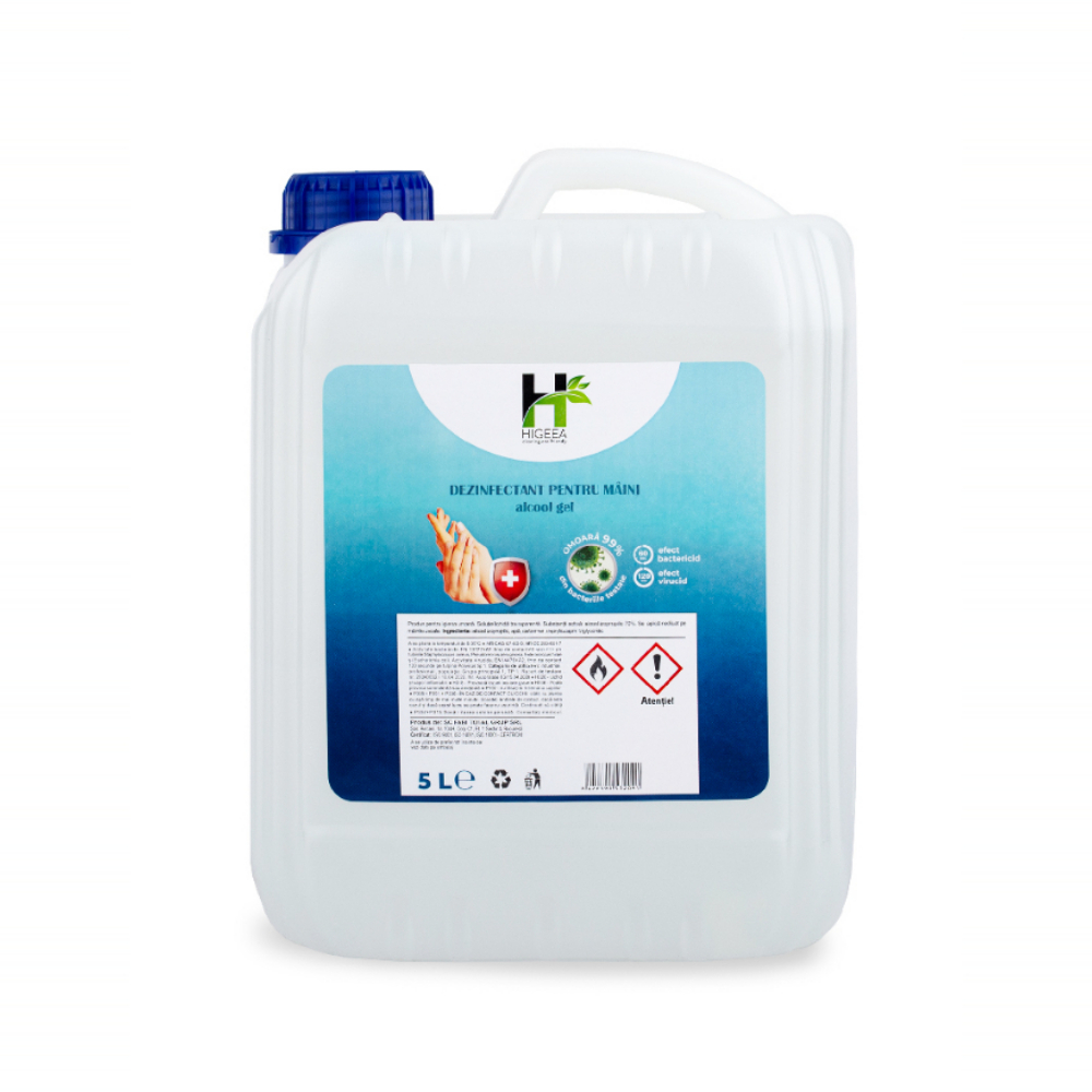 Dezinfectant pentru maini pe baza de alcool, 5 L - Higeea