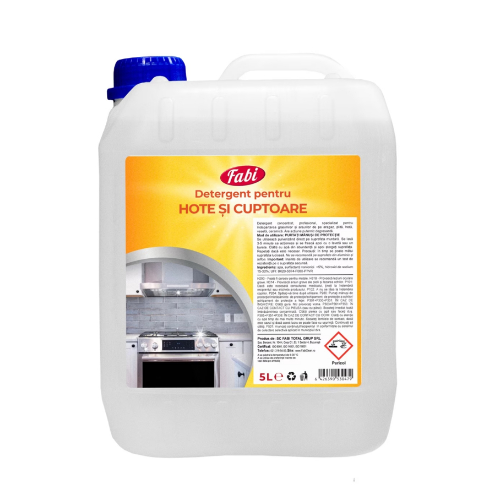 Detergent Profesional pentru hote si cuptoare, 5 L - Fabi
