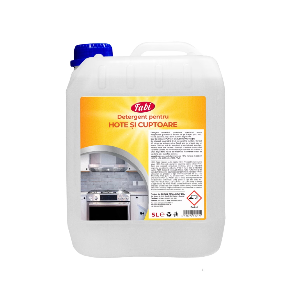Detergent Profesional pentru hote si cuptoare, 5 L - Fabi