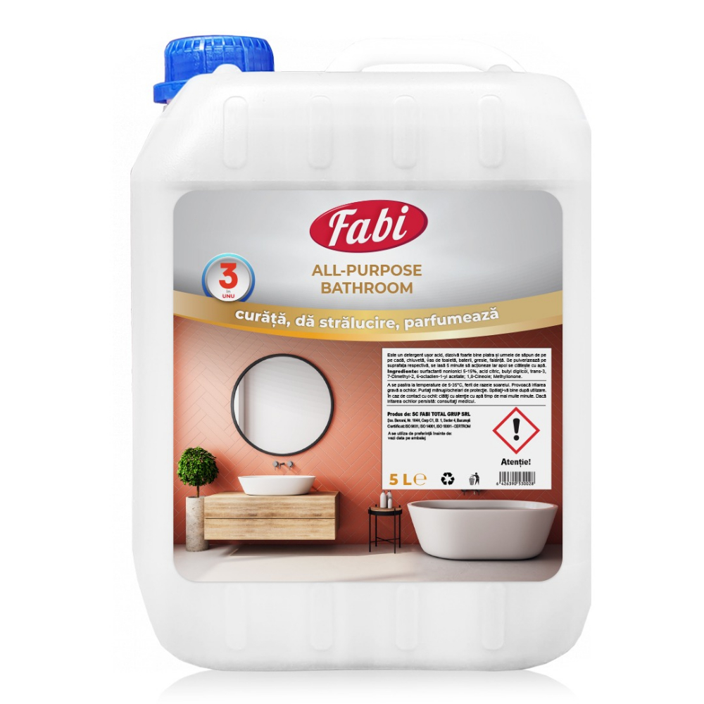 Detergent pentru suprafete baie, 5 L - Fabi