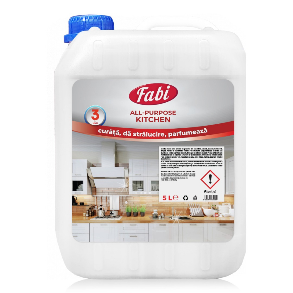 Detergent pentru suprafete bucatarie, 5 L - Fabi