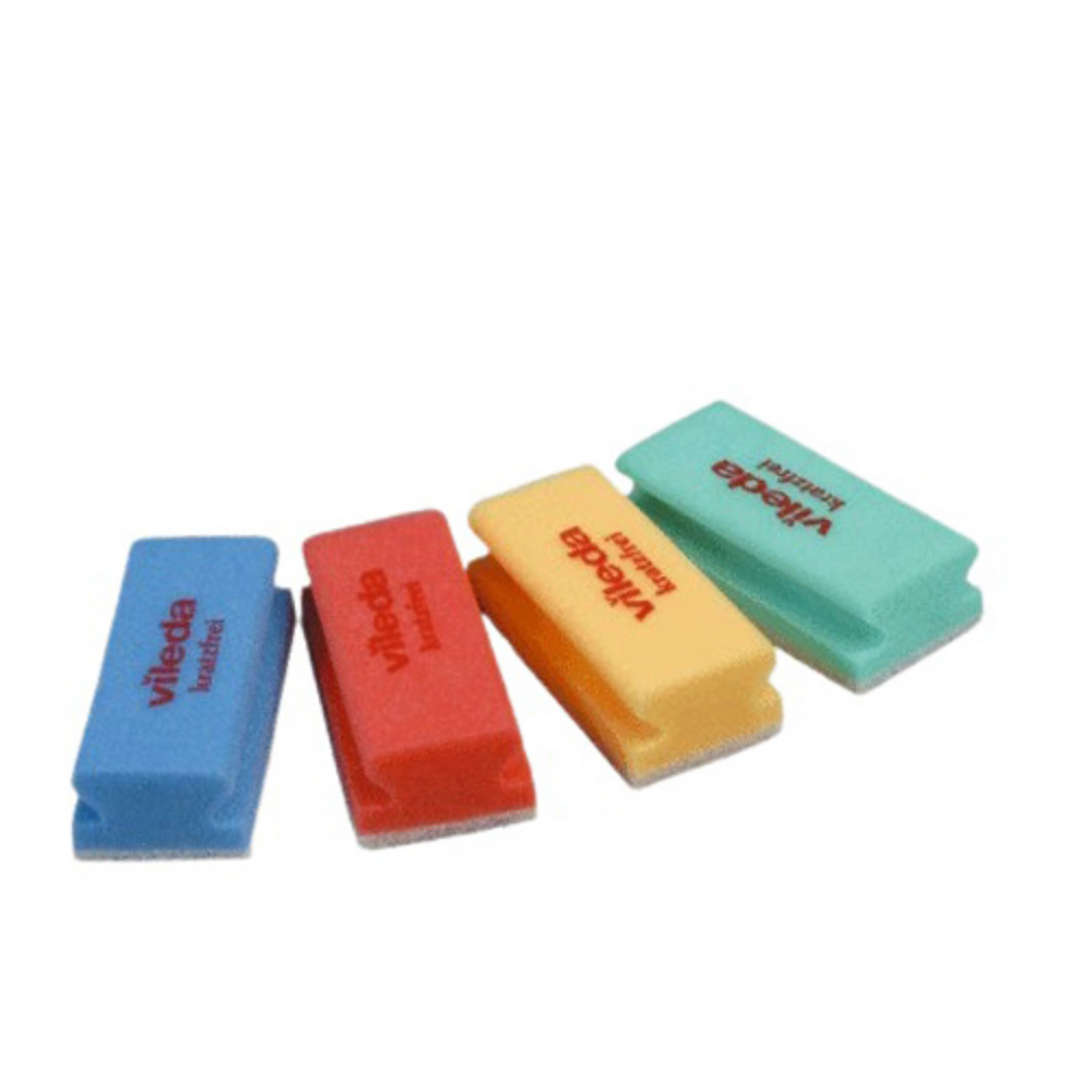 Burete Non-Scratch 7 x 15 cm (10 buc/set), verde/alb abraziv - Vileda Professional