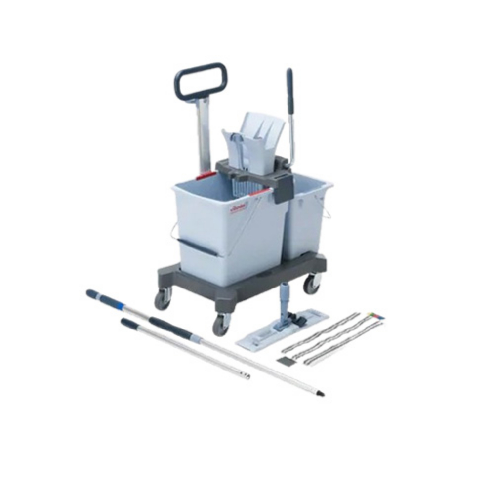 Kit carucior UltraSpeed PRO cu doua galeti 25l/6l si presa verticala - Vileda Professional