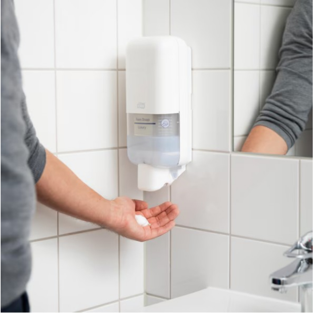 Dispenser sapun si dezinfectant, 1000 ml, sistem S4, alb, Tork