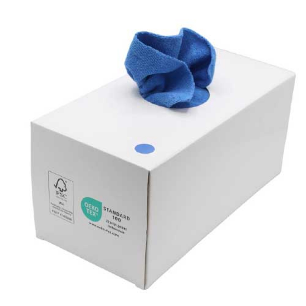 Dispenser din carton cu lavete din microfibra, 50 buc/set - DeWitte