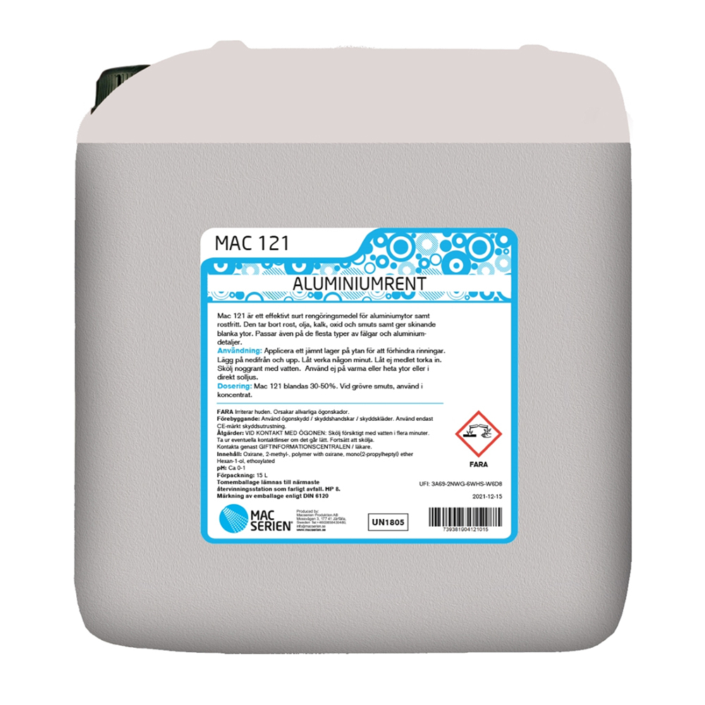 Detergent curatare aluminiu MAC 121, can. 16.9 Kg - MacSerien