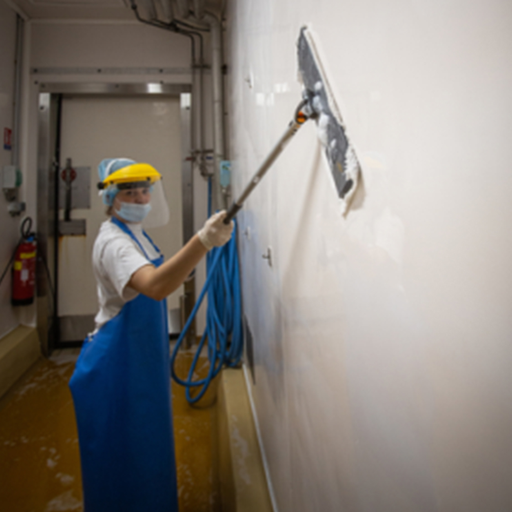 Mop de unica folosinta din microfibra cu prindere tip velcro, Vikan 40 cm