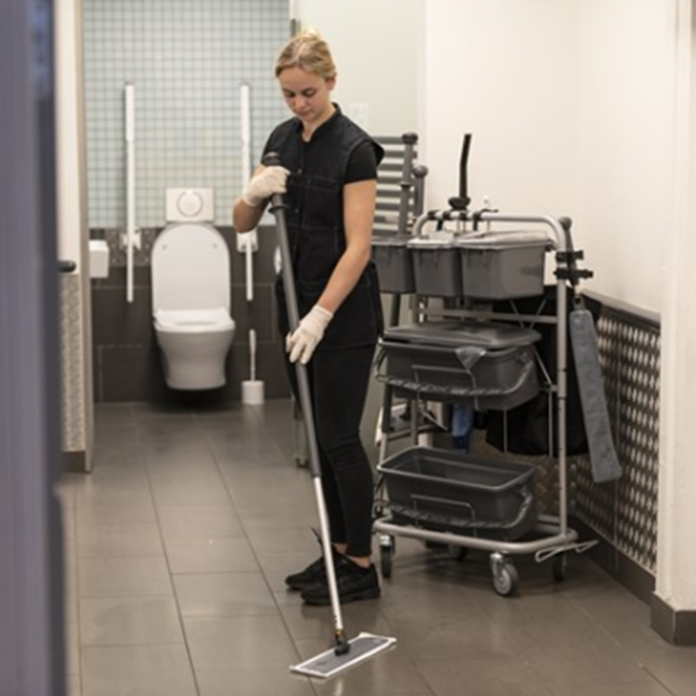 Mop de unica folosinta din microfibra cu prindere tip velcro, Vikan 40 cm