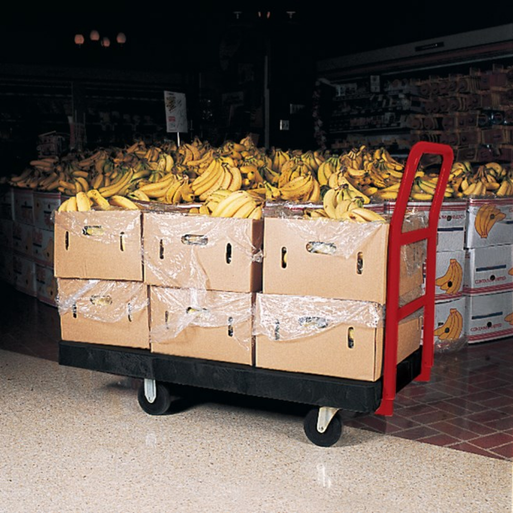 Carucior cu platforma transport / manipulare marfuri - Rubbermaid Mare