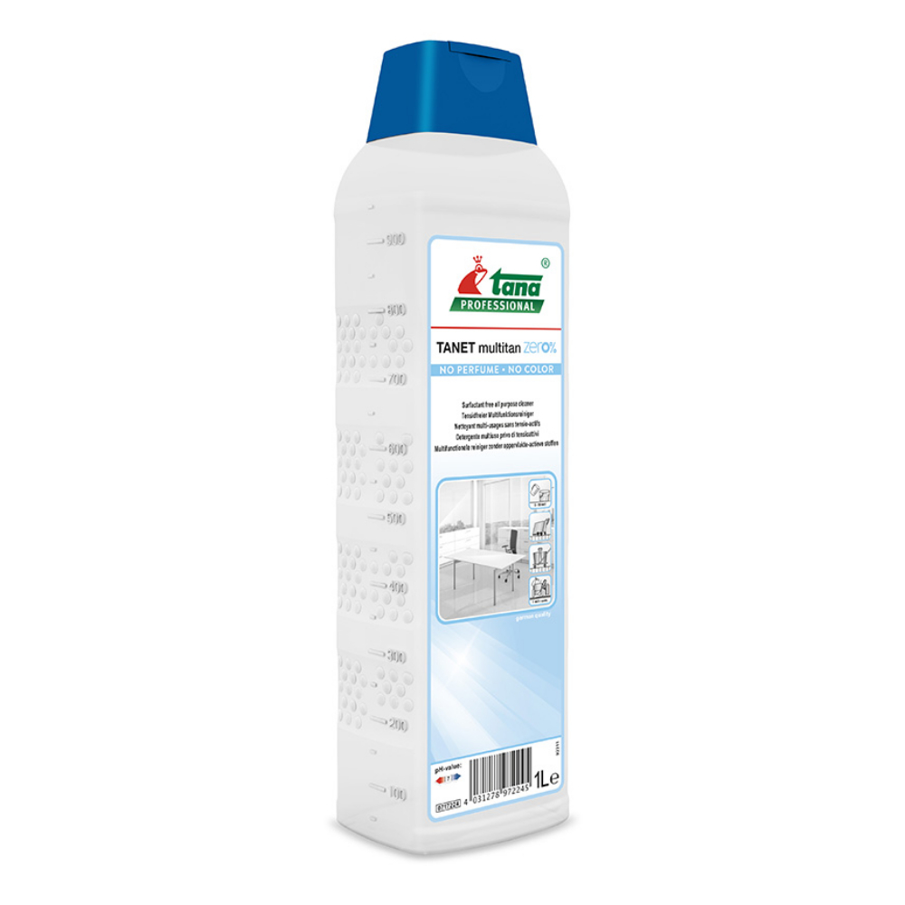 Detergent universal pentru suprafete si pardoseli Tanet Multitan Zero 1 L,  Tana Professional 