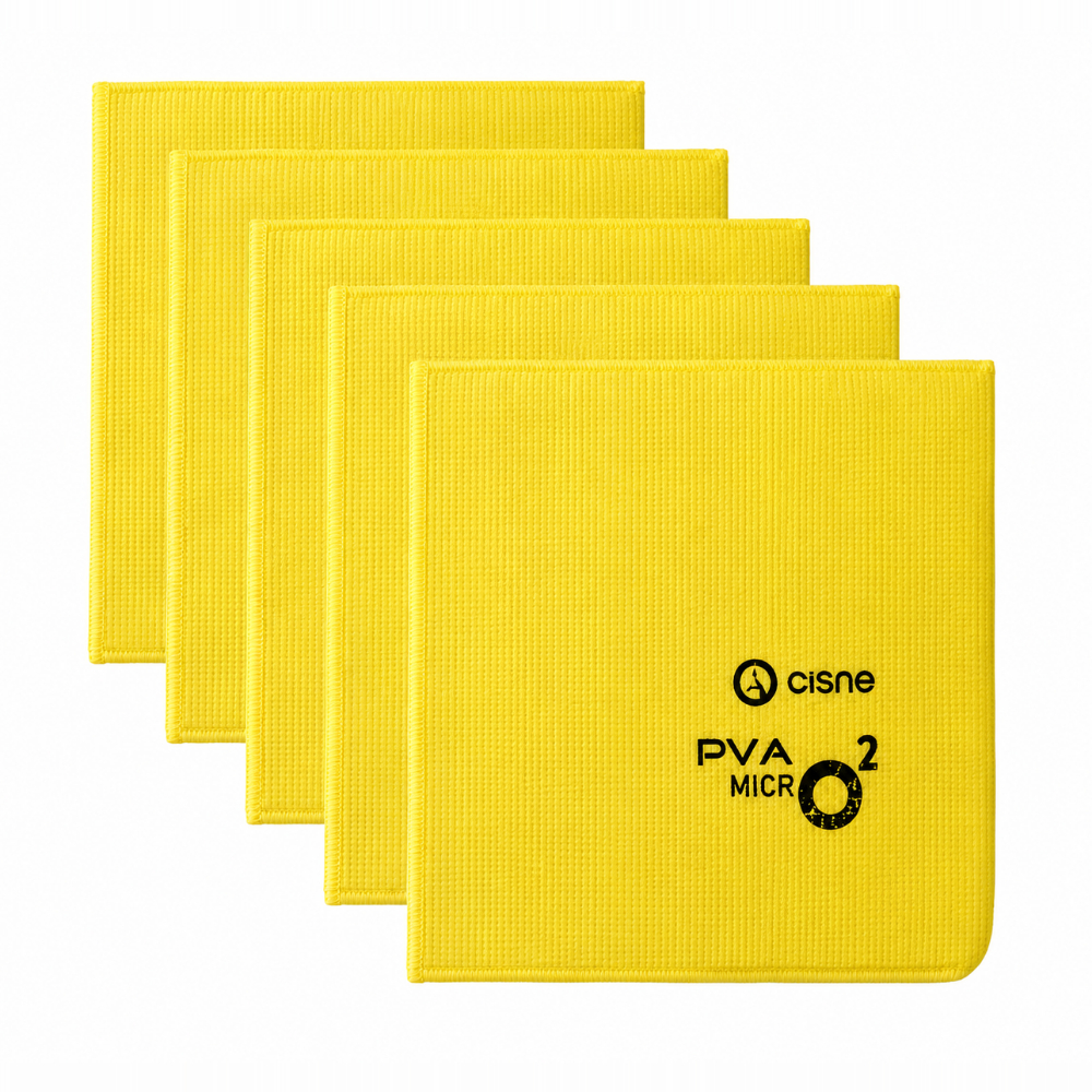 Laveta profesionala din microfibra cu PVA, MICRO2 , 38 x 35 cm , Set 5 bucati,Mopatex galben 