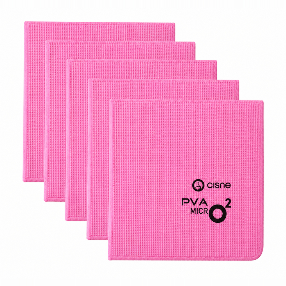 Laveta profesionala din microfibra cu PVA, MICRO2 , 38 x 35 cm , Set 5 bucati,Mopatex roz 