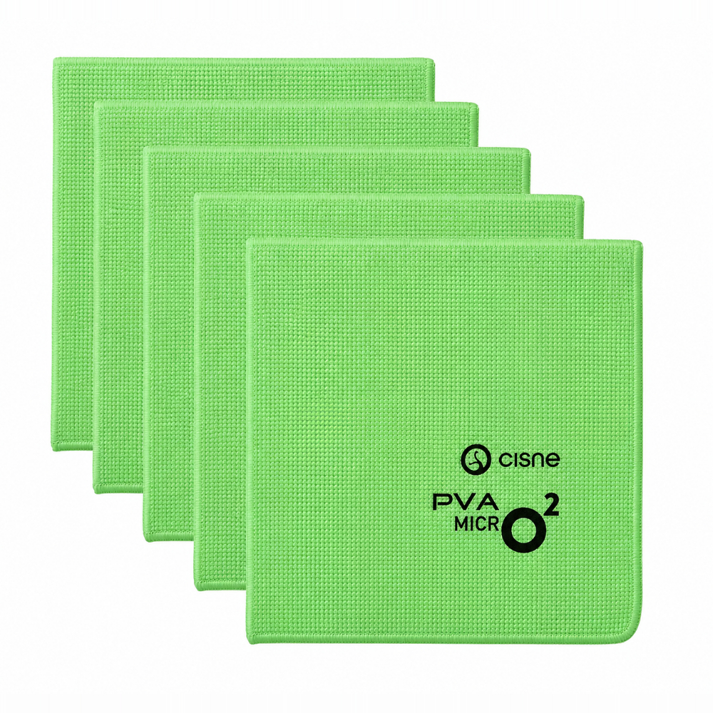 Laveta profesionala din microfibra cu PVA, MICRO2 , 38 x 35 cm , Set 5 bucati,Mopatex verde 