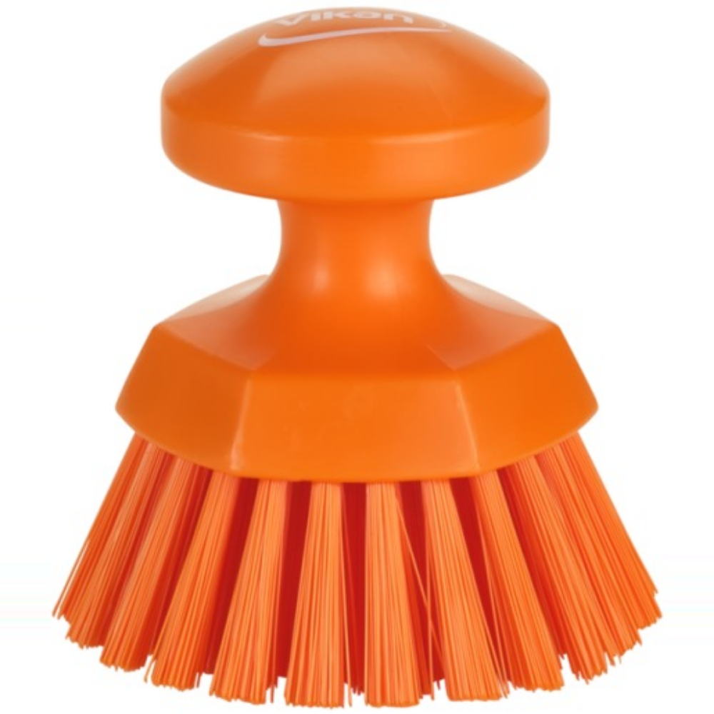 Perie rotunda de mana Ø110 mm, peri duri - Vikan portocaliu 